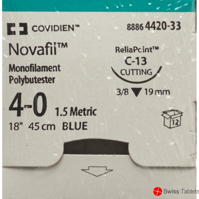 Novafil 45cm Blau 4-0 C-13 12 Stück buy online