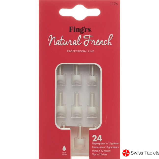 Fingrs Nagelspitzen Natural French 24 Stück buy online