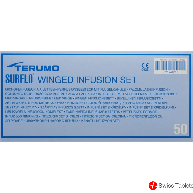 Terumo Surflo Perfusionsbesteck mit Flügelkanüle 23g 0.6x19mm Blau 50 Stück buy online