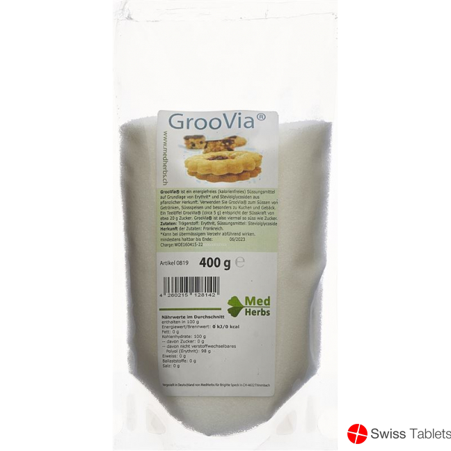 Groovia Stevia Pulver Dose 400g buy online