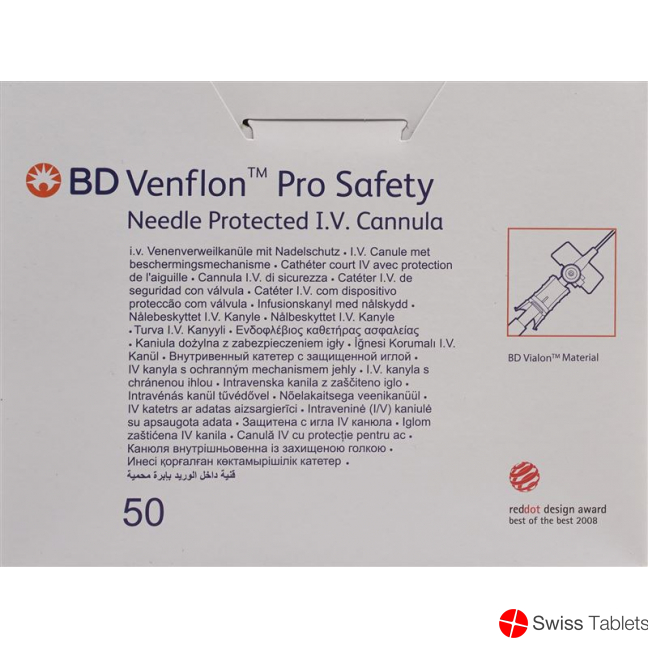 BD Venflon Pro Safety 22g 0.9x25mm Blau 50 Stück buy online BD Venflon Pro Safety 22g 0.9x25mm Blau 50 Stück buy online