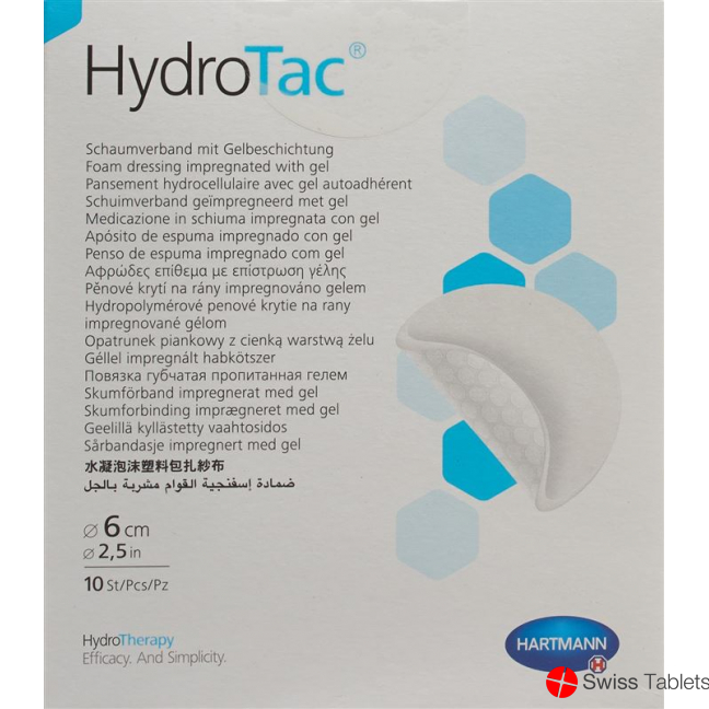 Hydrotac Wundverband 6cm Rund Steril 10 Stück buy online