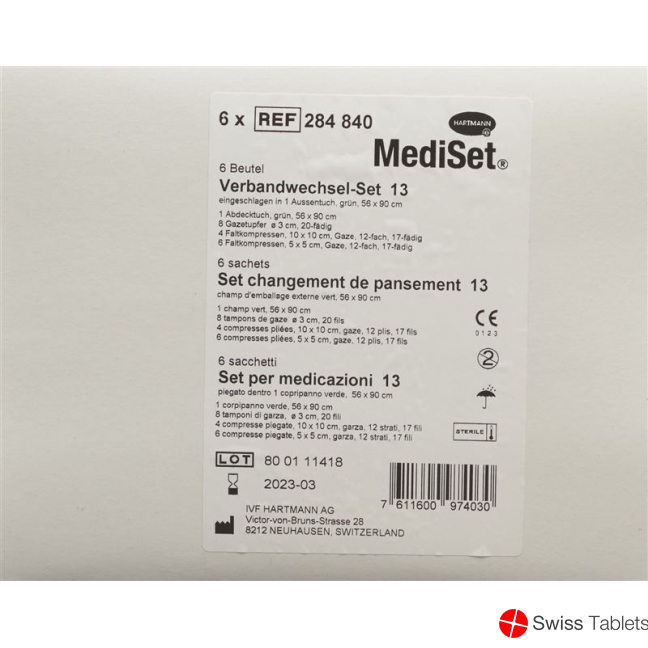 Mediset Verbandwechsel Set No 13 6 Beutel buy online