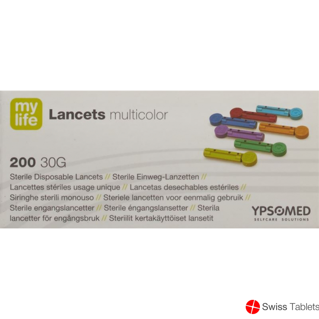 Mylife Lancets Einweglanzetten Multicolor 200 Stück buy online