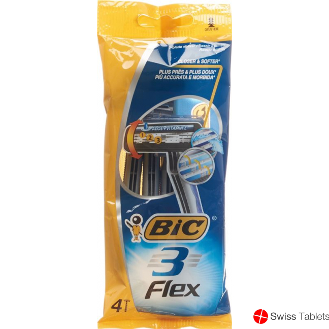 Bic Flex 3 Klingenrasierer 4 Stück buy online