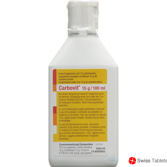Carbovit Suspension 15g/100ml Oral 100ml buy online