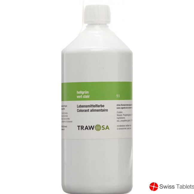 Trawosa Lebensmittelfarbstoff Hellgrün Flasche 1L buy online