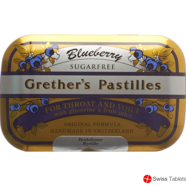 Grether’s Pastilles Blueberry Zuckerfrei Dose 110g buy online