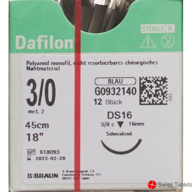 Dafilon 45cm Blau Dose 16 3-0 12 Stück buy online