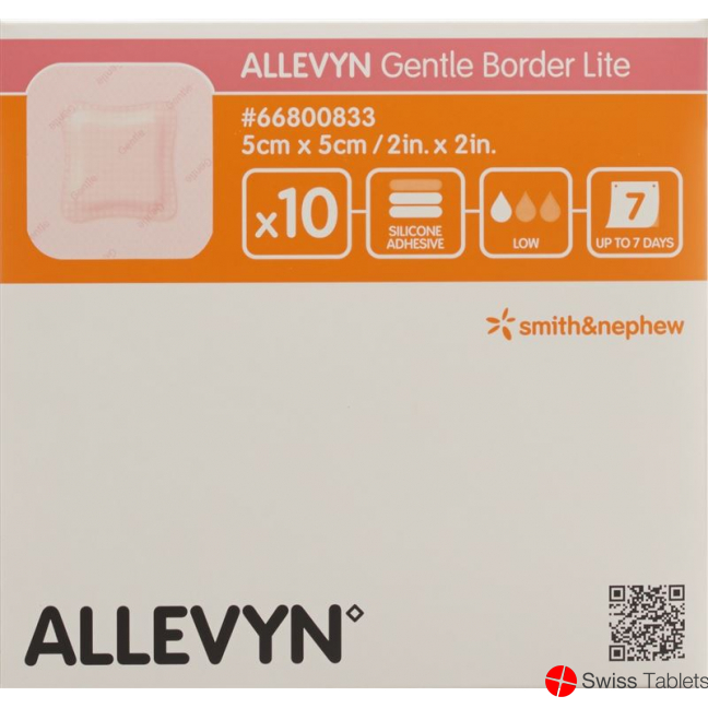 Allevyn Gentle Border Lite Wundverband 5x5cm 10 Stück buy online