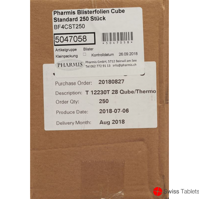 Pharmis Blisterfolien Cube Standard 250 Stück buy online