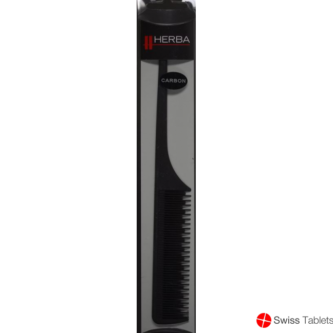 Herba Carbon tail comb finely serrated black buy online