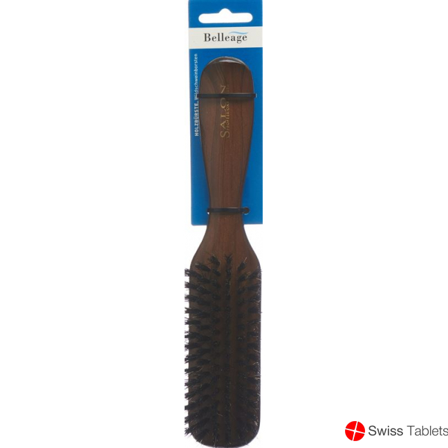 Belleage Wooden Brush Dark Narrow Long buy online