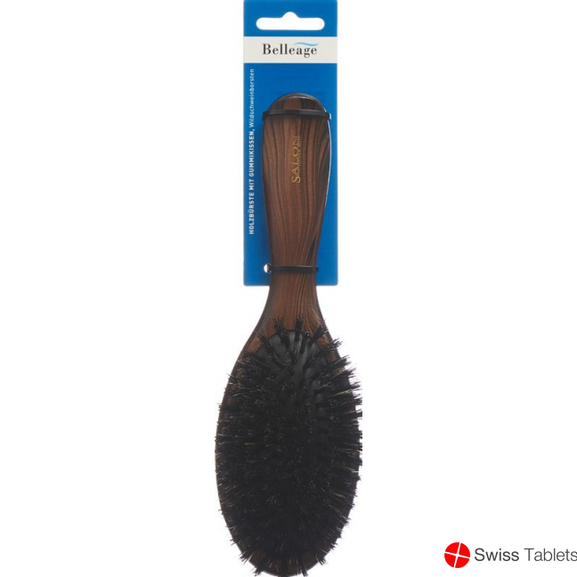 Belleage Wooden Brush Rubber Head Dark Oval buy online