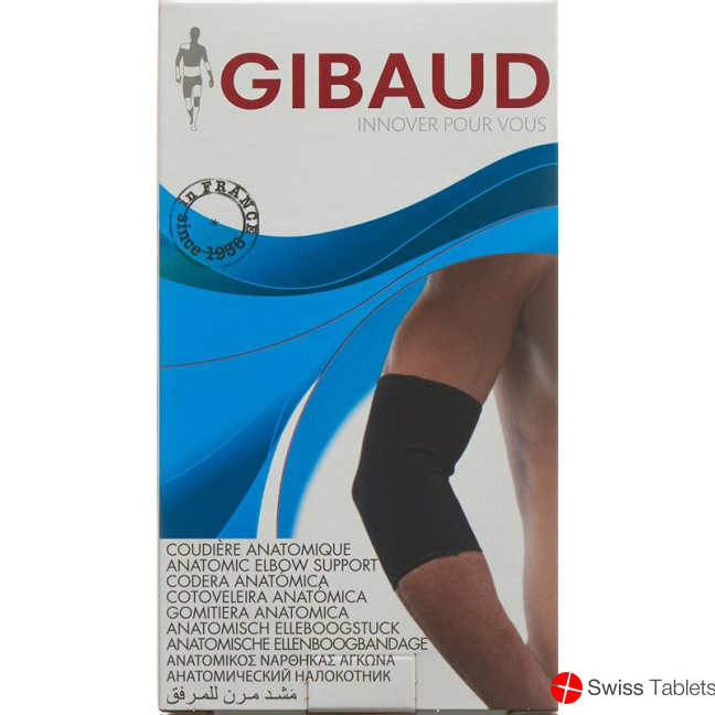Gibaud Anatomische Ellenbogenbandage L 29-32cm Schwarz buy online Gibaud Anatomische Ellenbogenbandage L 29-32cm Schwarz buy online