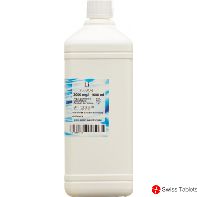 Oligopharm Lithium Lösung 2000mg/l 1000ml buy online