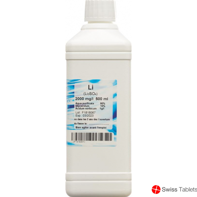 Oligopharm Lithium Lösung 2000mg/l 500ml buy online