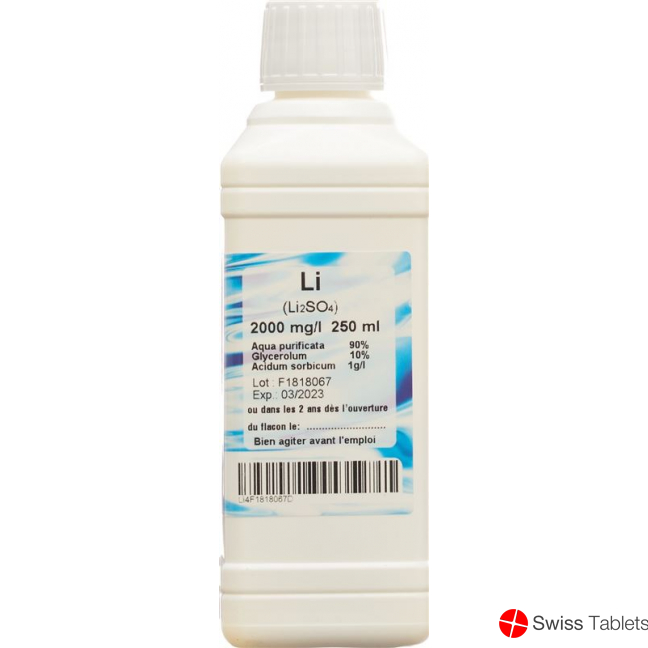 Oligopharm Lithium Lösung 2000mg/l 250ml buy online