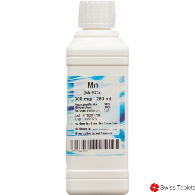 Oligopharm Mangan Lösung 300mg/l 250ml buy online