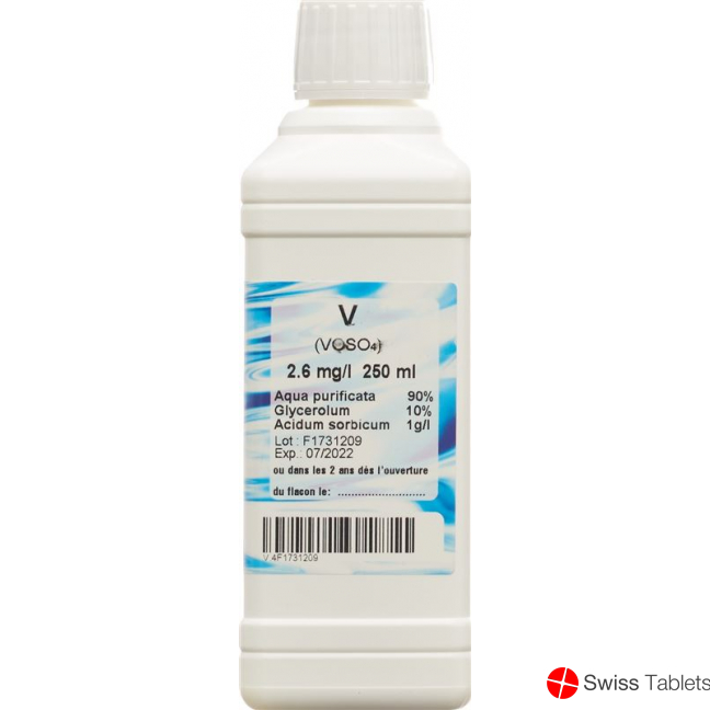 Oligopharm Vanadium Lösung 2.6mg/l 250ml buy online