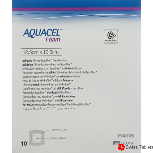 Aquacel Foam 12.5x12.5cm Adhesive 10 Stück buy online