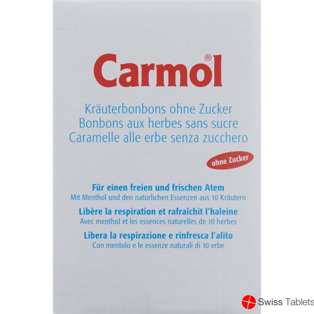 Carmol Kräuterbonbons ohne Zucker 12 Beutel 75g buy online