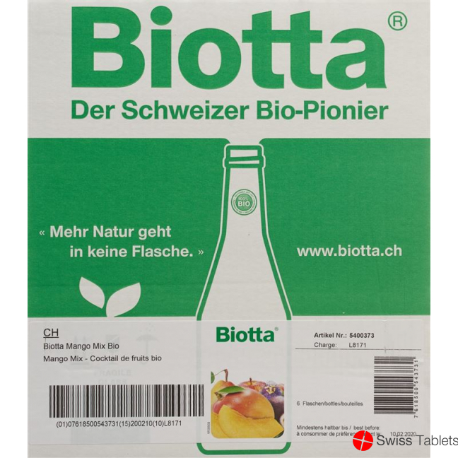 Biotta Bio Mango Mix 6 Flaschen 5dl buy online