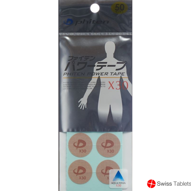 Phiten Aqua Titan Power Tape X30 rund 50 Stück buy online