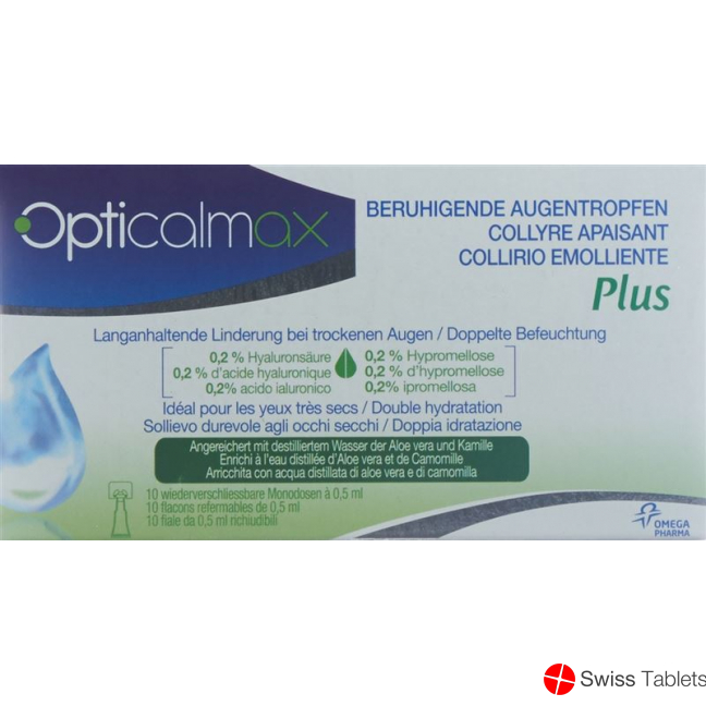 Opticalmax Beruhigende Augentropfen Plus 10x0.5ml buy online
