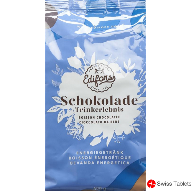 Edifors Trinkschokoladengranulat mit Bierhefepulver Refill 600g buy online