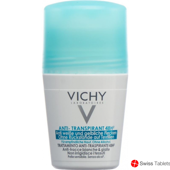 Vichy Deodorant Anti-Transpirant 48H Roll-On Anti Weisse und Gelbliche Flecken 50ml buy online
