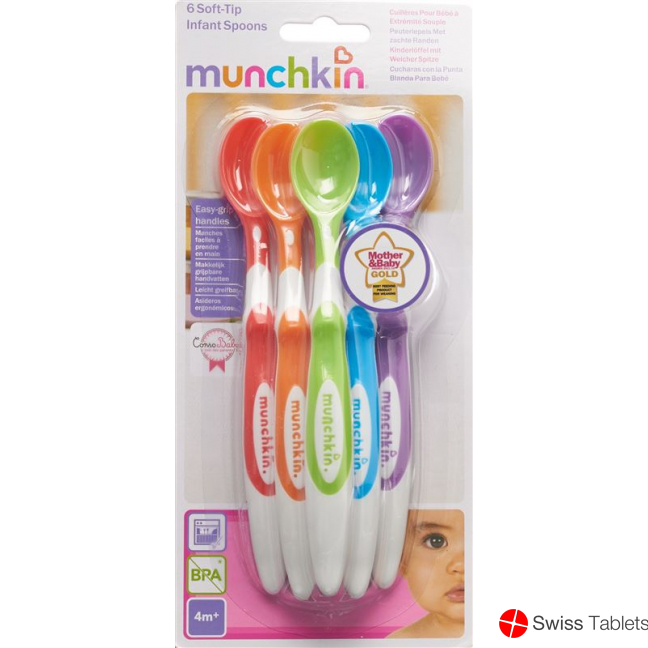 Munchkin Löffel Lang Griff M Weichen Spitzen 6 Stück buy online