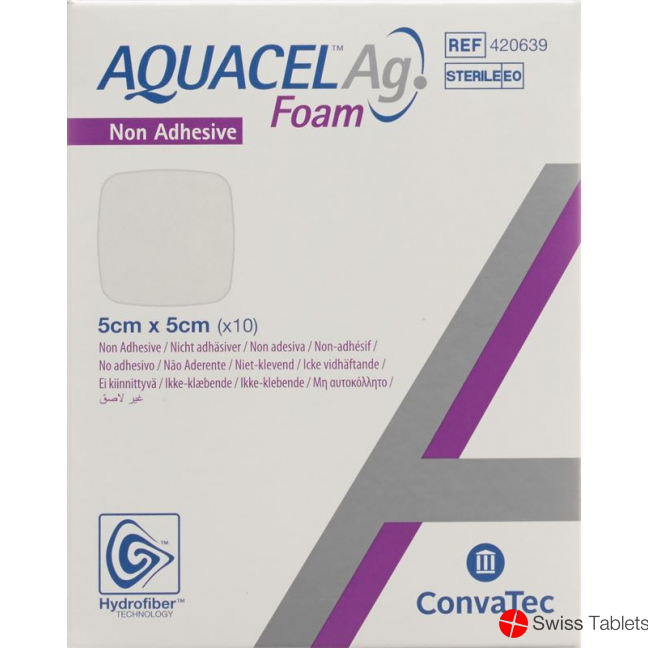 Aquacel Ag Foam 5x5cm Non-Adh 10 Stück buy online