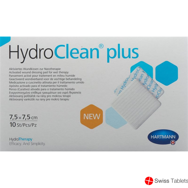 Hydroclean Plus Wundkissen 7.5x7.5cm 10 Stück buy online
