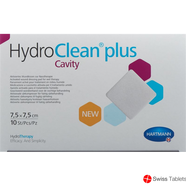 Hydroclean Plus Wundkissen 7.5x7.5cm Cavity 10 Stück buy online