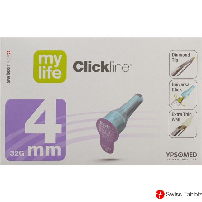 Mylife Clickfine Pen Nadeln 32g 4mm Box 100 Stück buy online