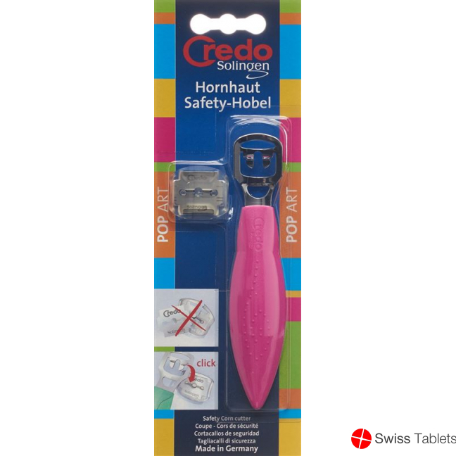 Credo cornea Safety planing blister with clip Pop Art