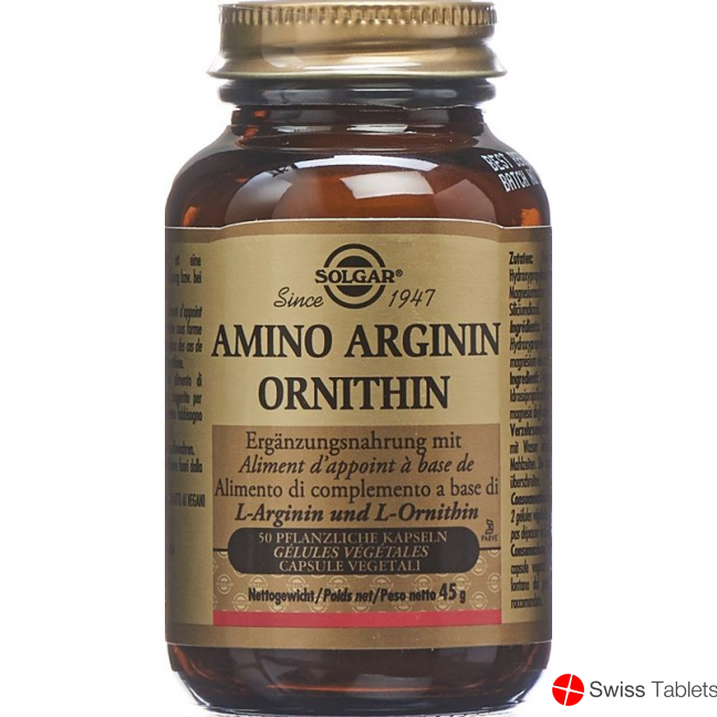 Solgar Amino Arginin Ornithin Kapseln 50 Stück buy online