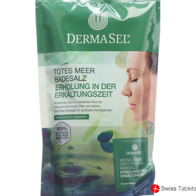 Dermasel bath salts Colds + 20ml Btl 400g