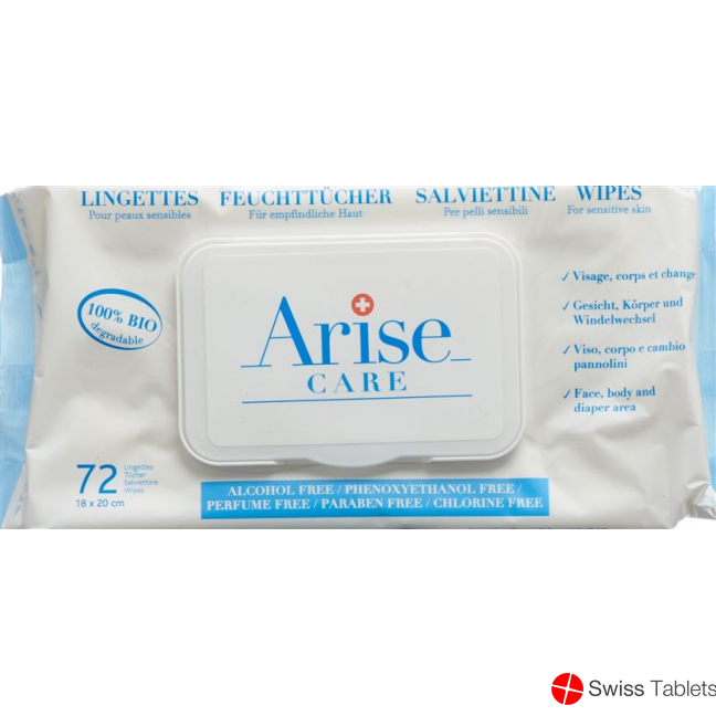 Arise Swiss Baby Care Wipes Body & Face 72 pcs