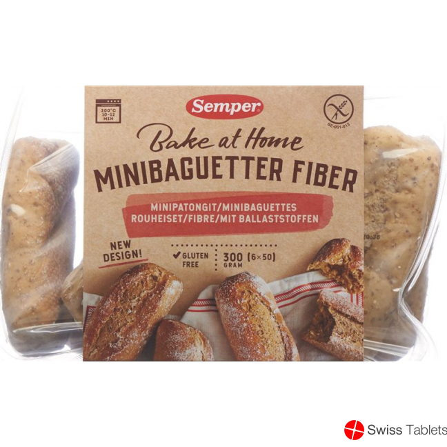 Semper Baguettine Fiber gluten free 6 x 50 g