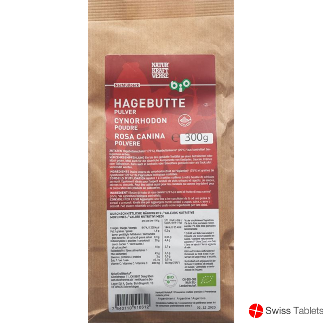 Naturkraftwerke Rose Hip Powder Organic 300 g