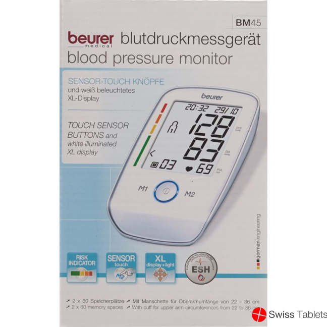 Beurer Oberarm-blutdruckmessgerät Bm 45 XL Displa buy online