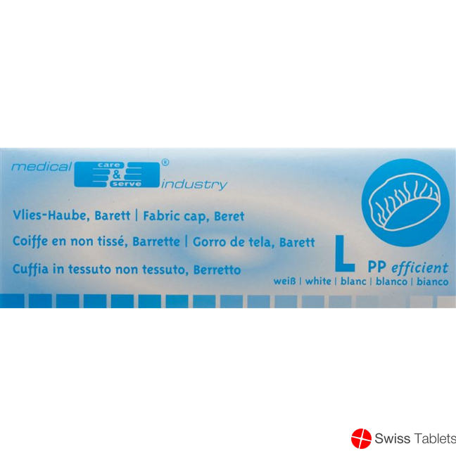 BMA nonwoven hoods L White 100 pcs