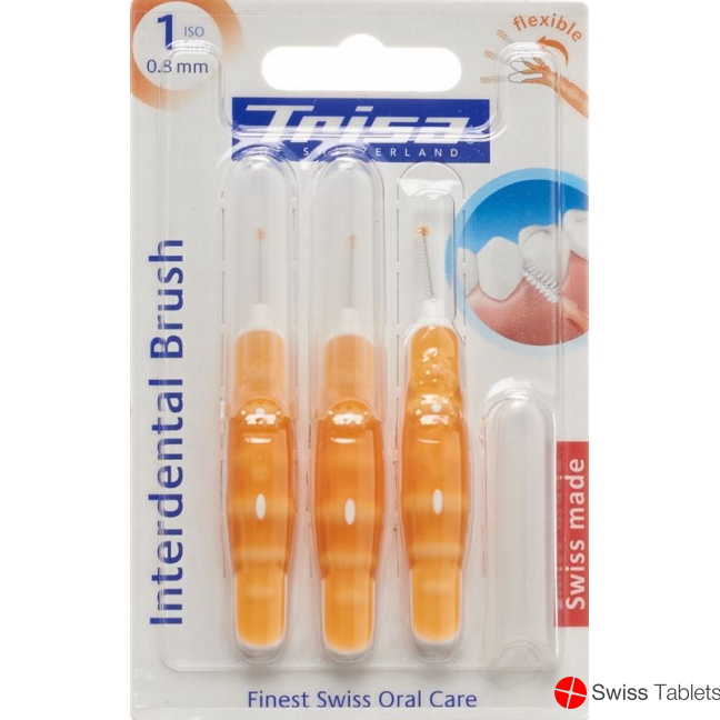 Trisa 0.8 mm ISO 1 3 pieces interdental brushes