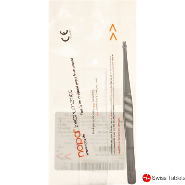 Nopa Tweezers Standard Anatomical 16cm buy online