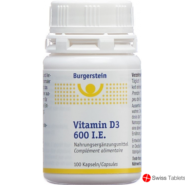 Burgerstein Vitamin D3 capsules 600 IE 100 pieces buy online