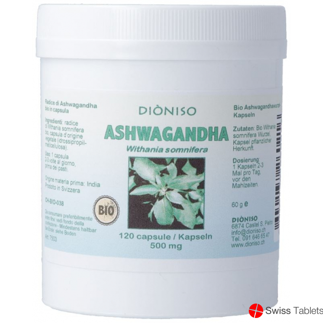 Dioniso Ashwagandha Kapseln Dose 120 Stück buy online