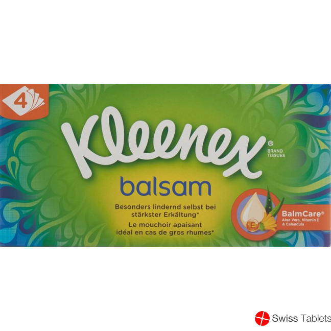 Kleenex Balm Handkerchiefs Box 60 pieces