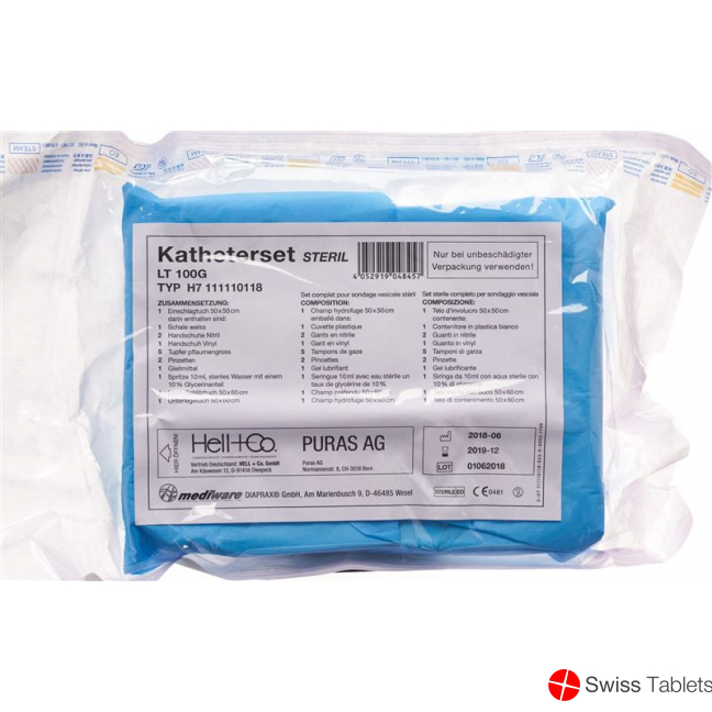 Frey bubbles catheter set sterile with Glycoblockspritze